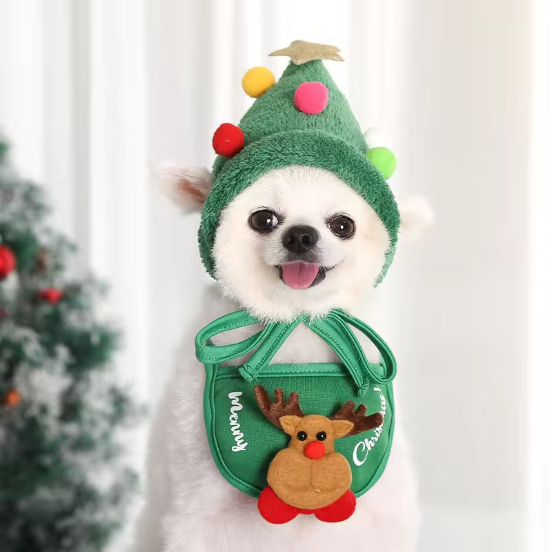 Cat Dog Fav Christmas Hat Suit