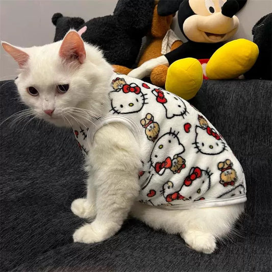 Cute soft warm kitty vest