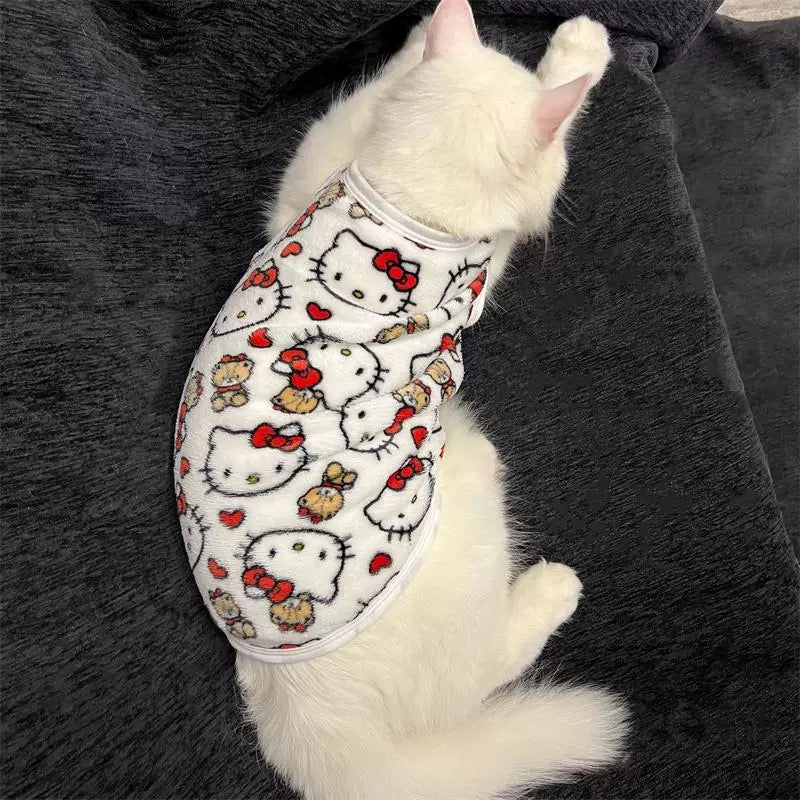 Cute soft warm kitty vest