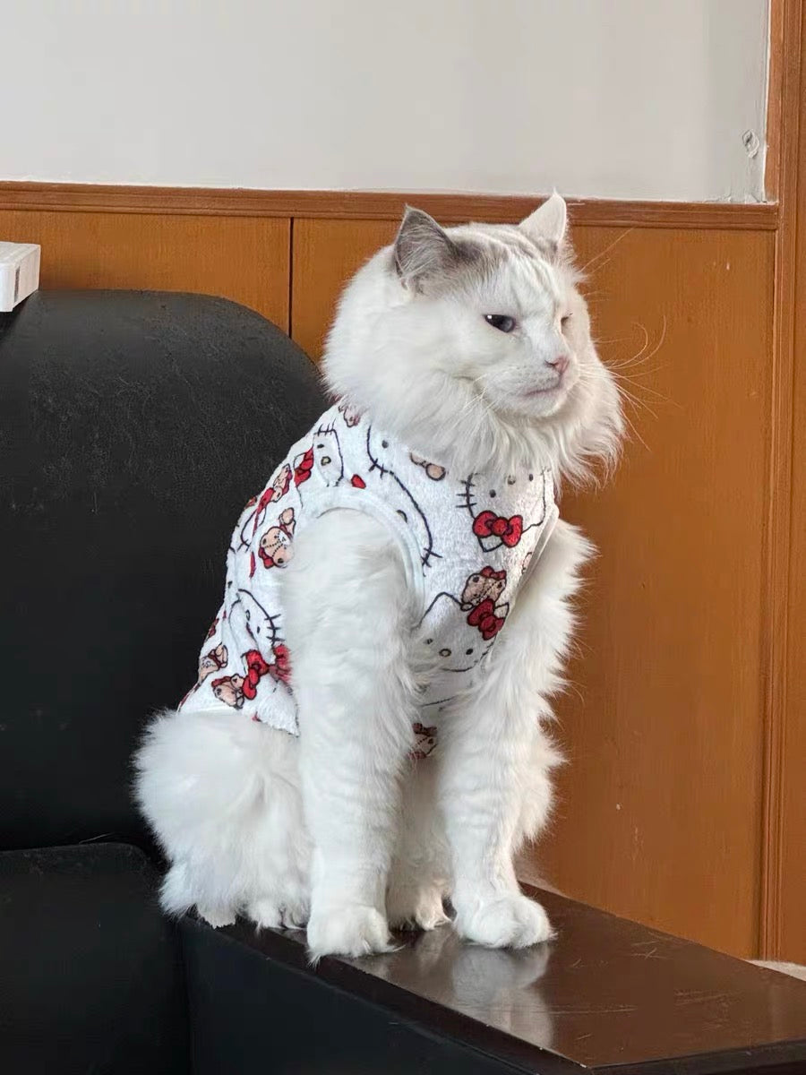 Cute soft warm kitty vest