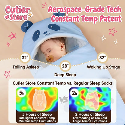 3-in-1 Constant Temperature Baby Sleeping Bag & Swaddle | Anti-Startle Sleep Sack