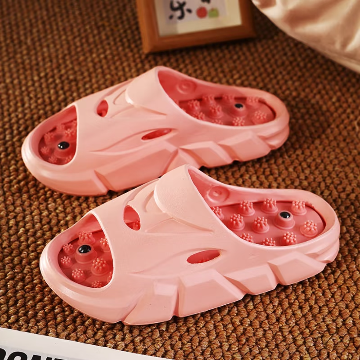Acupressure plate foot massage slippers