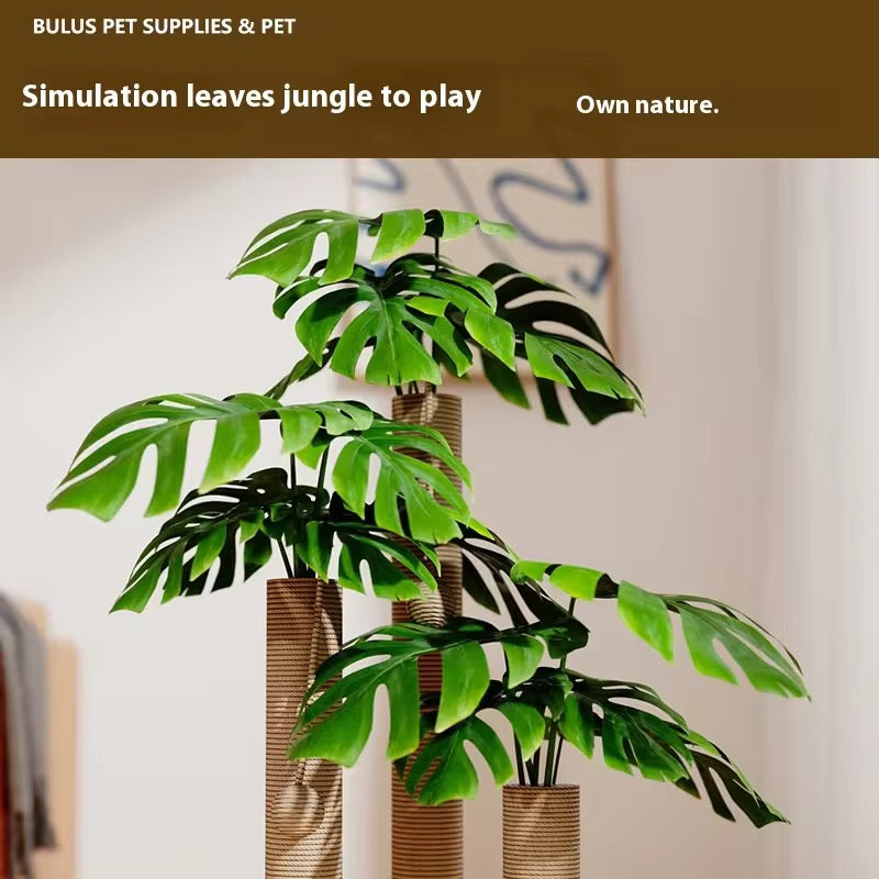 Forest style cat tree scratching climber