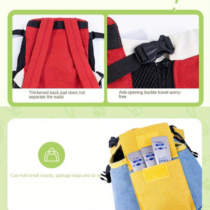Ergonomic Four-Legged Outdoor Pet Carrier Backpack