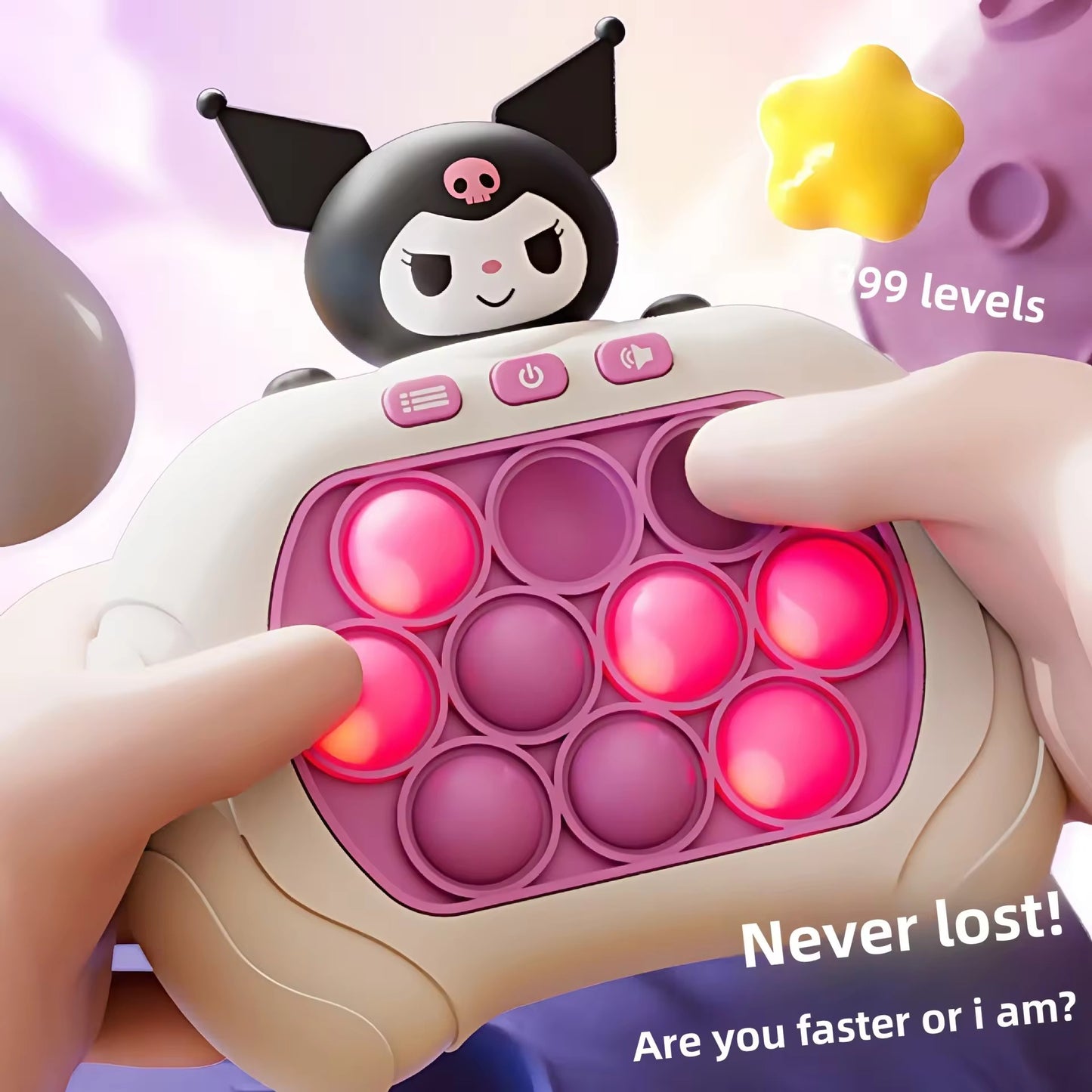 Kuromi Quick Pushpop Stress free game console