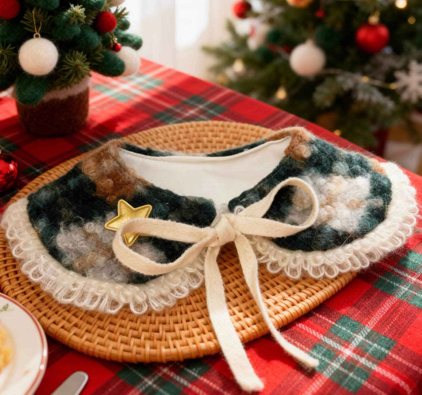 Cat Christmas Hat Set Outfit