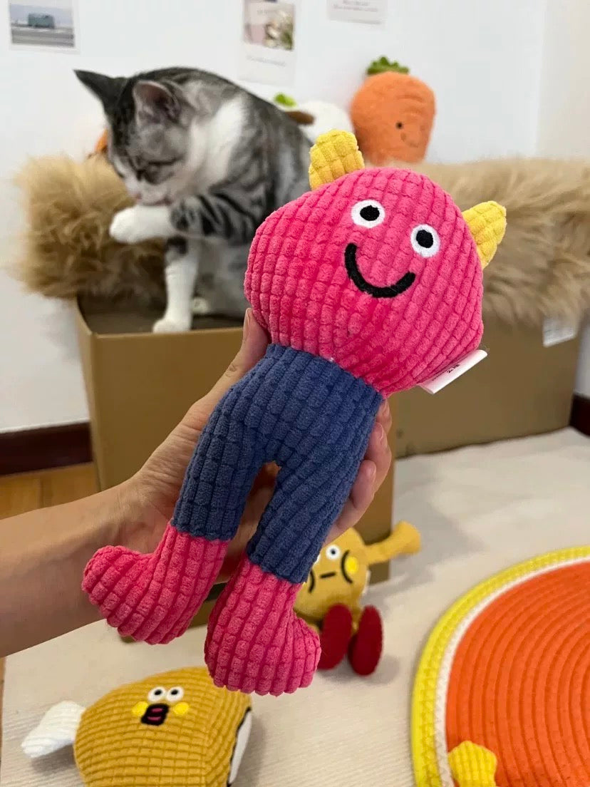 Waffle Sound Plush Cat Toy – Washable, Bite-Resistant, Interactive Self-Play Toy for Cats & Dogs