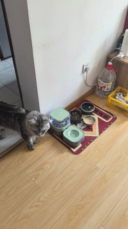 Automatic Gravity Pet Water Dispenser - Electricity-Free Cat & Dog Water Bowl, Splash-Proof Anti-Wet Mouth Design, Anti-Slip Base