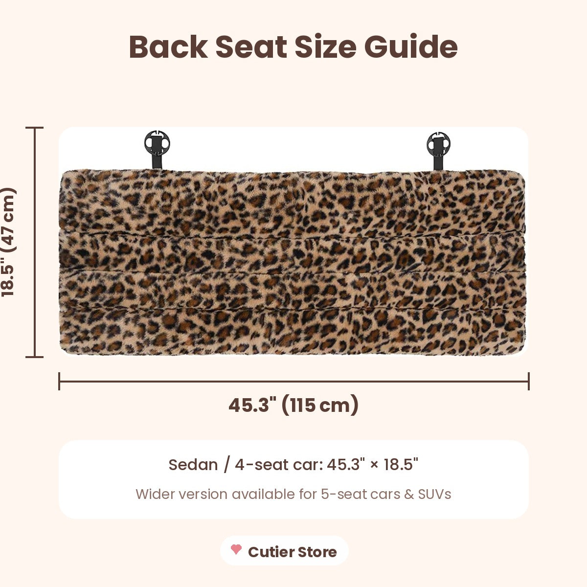 Plush Car Seat Cushion with Backrest – Cute Fluffy Bear Seat Cover, Non-Slip