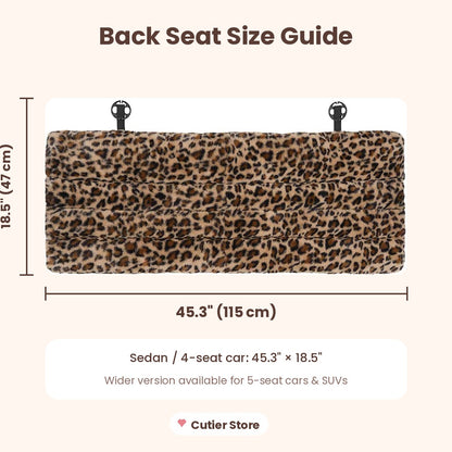 Plush Car Seat Cushion with Backrest – Cute Fluffy Bear Seat Cover, Non-Slip