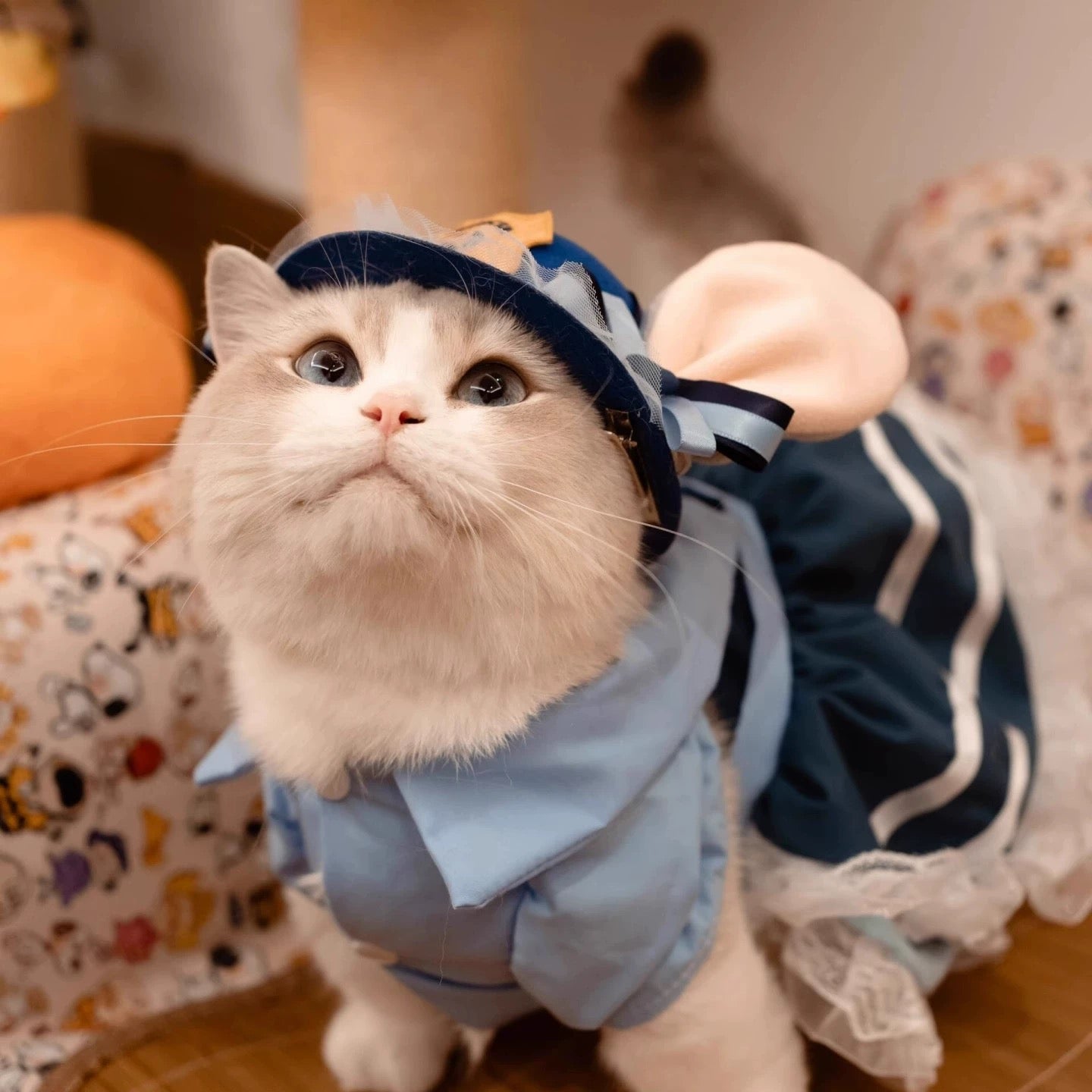 Rabbit police officer cute cat hat Christmas cos hat pet dress up funny cat dog hat zootopia 2