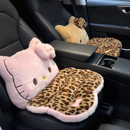 Faux Soft Leopard Pink Front seat