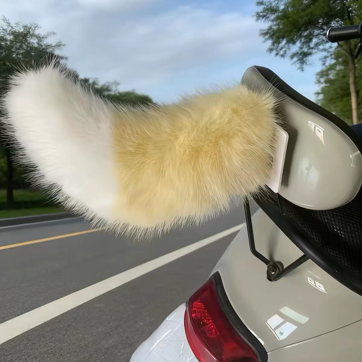 Voice-Controlled Fox Tail Car Decoration