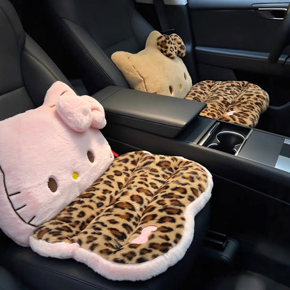 Faux Soft Leopard Pink Front seat