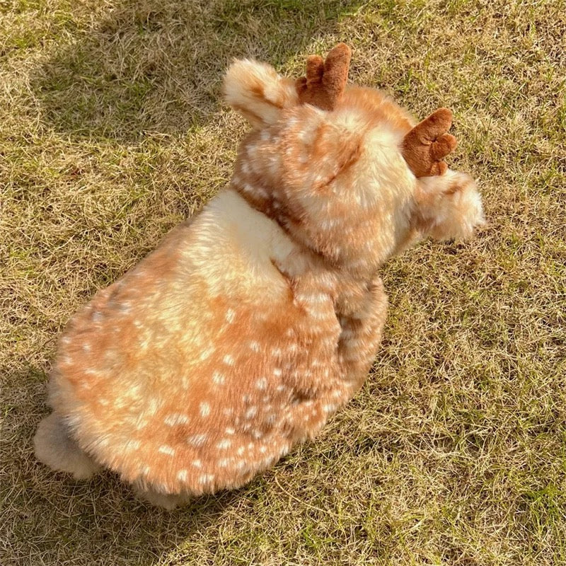 cozy reindeer cape winter Christmas pet outfit