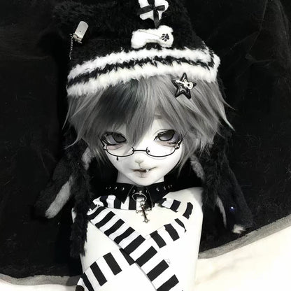 Handmade Kemono Kigurumi Cat Mask – Full Head Furry Cosplay Mask with Wig & Ears