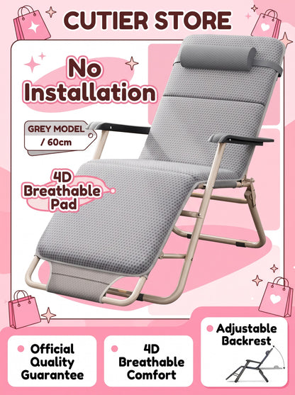 Folding Zero Gravity Recliner Chair – Sit, Recline & Lie Flat Lounge Chair with Headrest