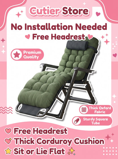 Folding Zero Gravity Recliner Chair – Sit, Recline & Lie Flat Lounge Chair with Headrest