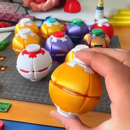 Colorful 3D Fidget Ball – Spin & Press Toy for Stress Relief