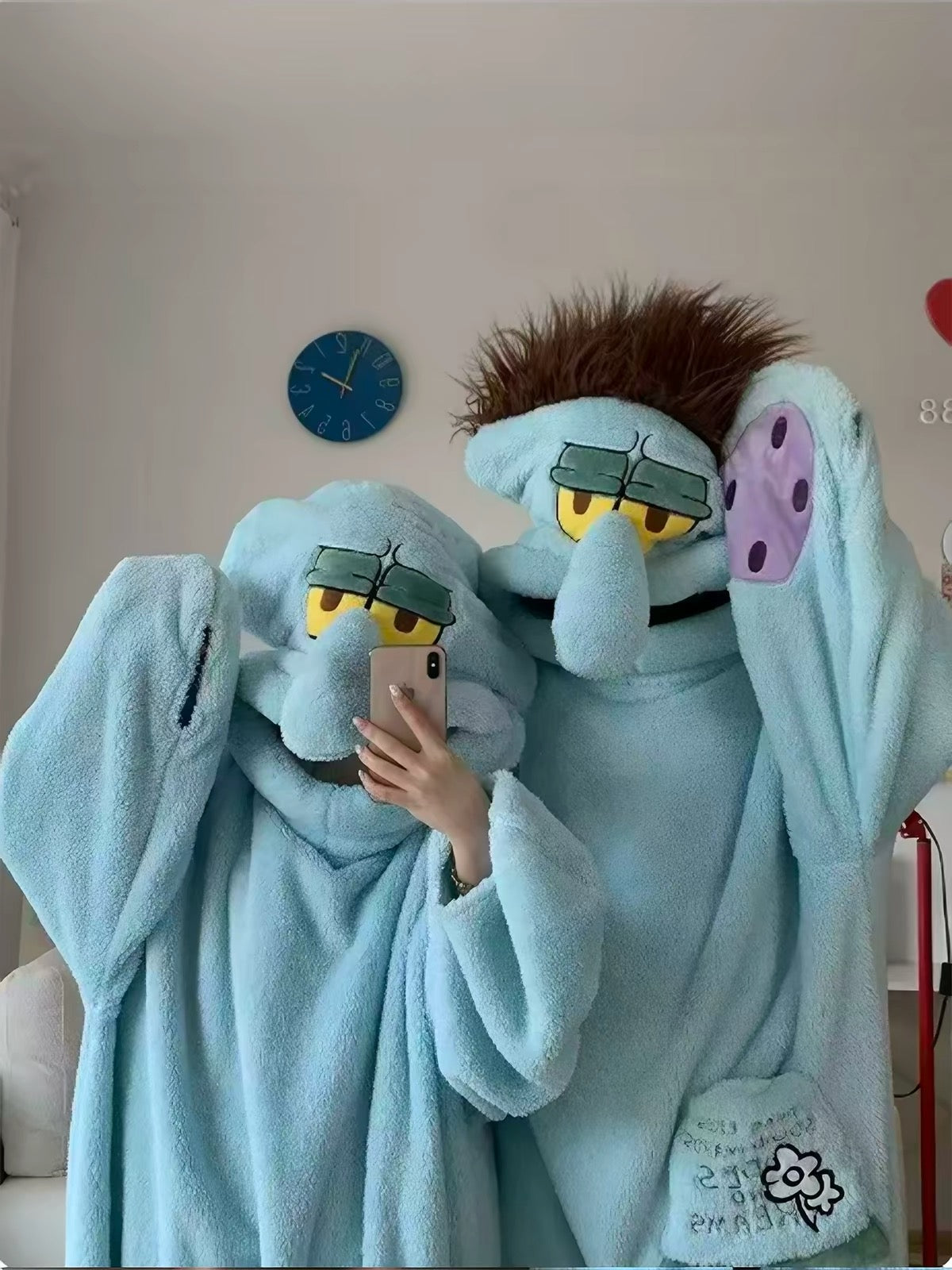 Cozy Octopus Hooded Plush Onesie – Unisex Fleece Lounge Pajamas