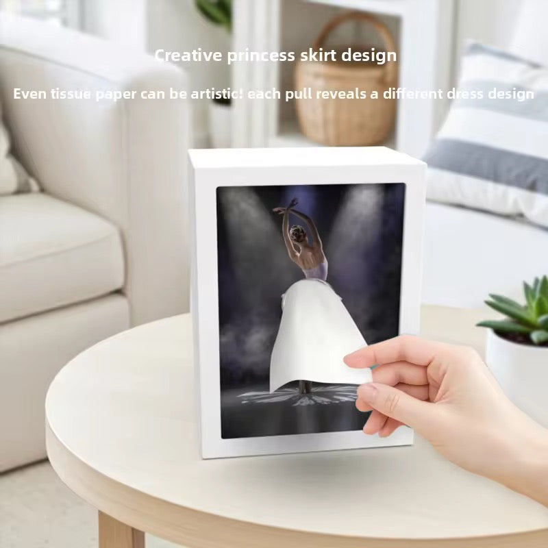 Creative girlfriend tissue box Elegant Ballerina – Creative 3D Tissue Holder with Dancing Girl Design | Unique Home Décor Gift