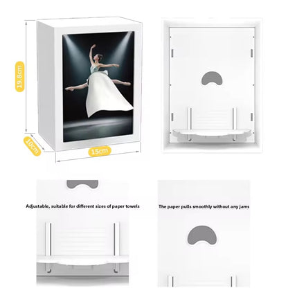 3D Ballerina Tissue Box - Dancing Girl Dress Changes with Every Tissue Pull