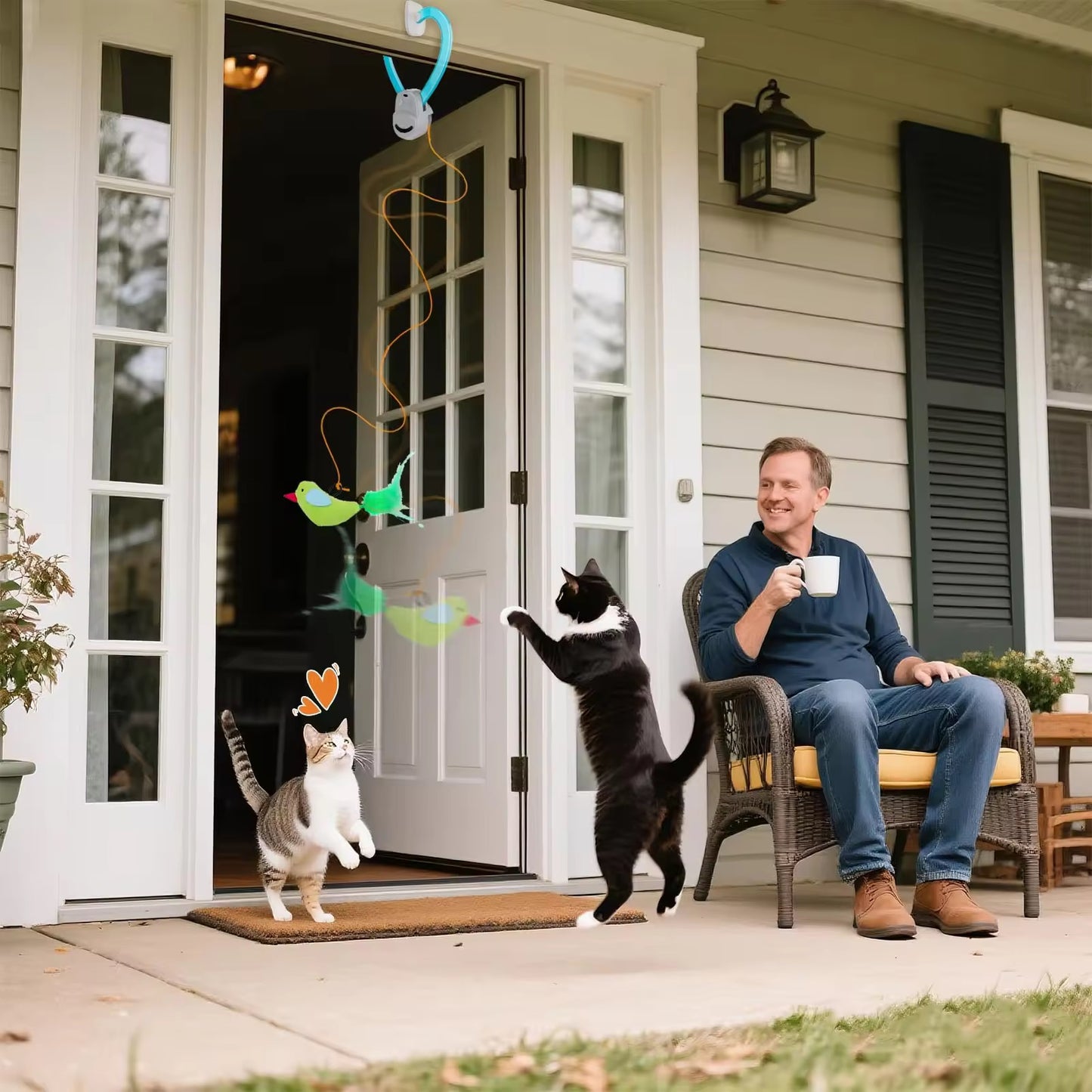 Smart Electric interactive cat bird mouse toy