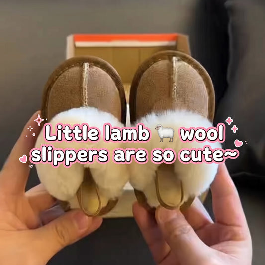 Fluffy Plush Kids Slippers – Warm Faux Fur Slip-On with Back Strap