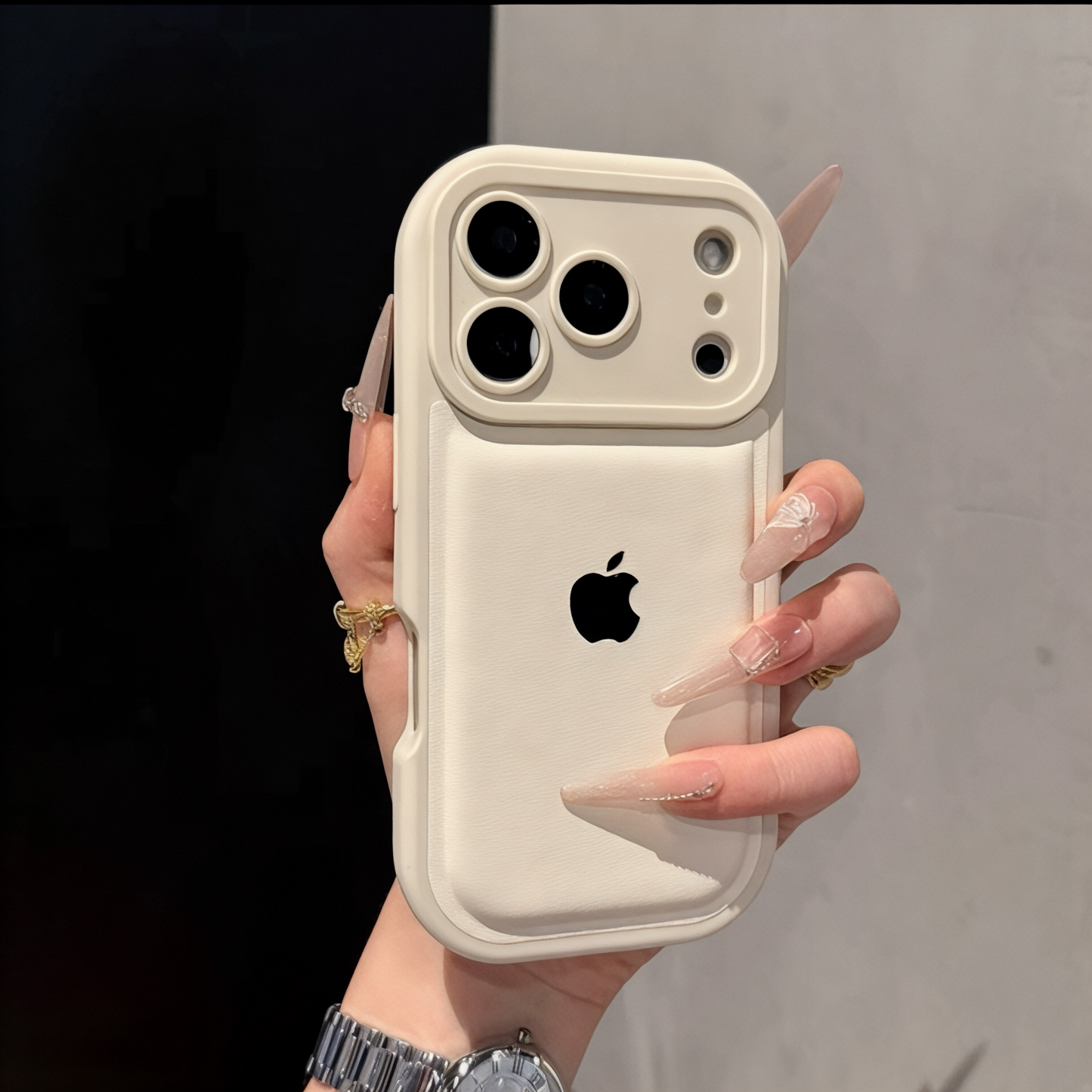 Premium Leather Feel Case – Anti-Drop Design