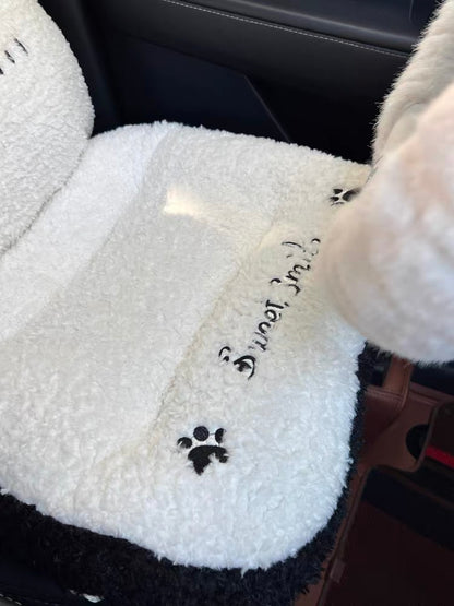 Cozy Bear Plush Car Seat Cushion