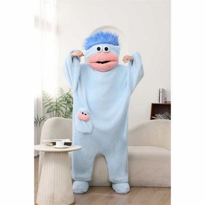 Big Mouth Monster Onesie Pajamas – Ultra Soft Plush Coral Fleece for Women | Funny Cozy Loungewear Gift