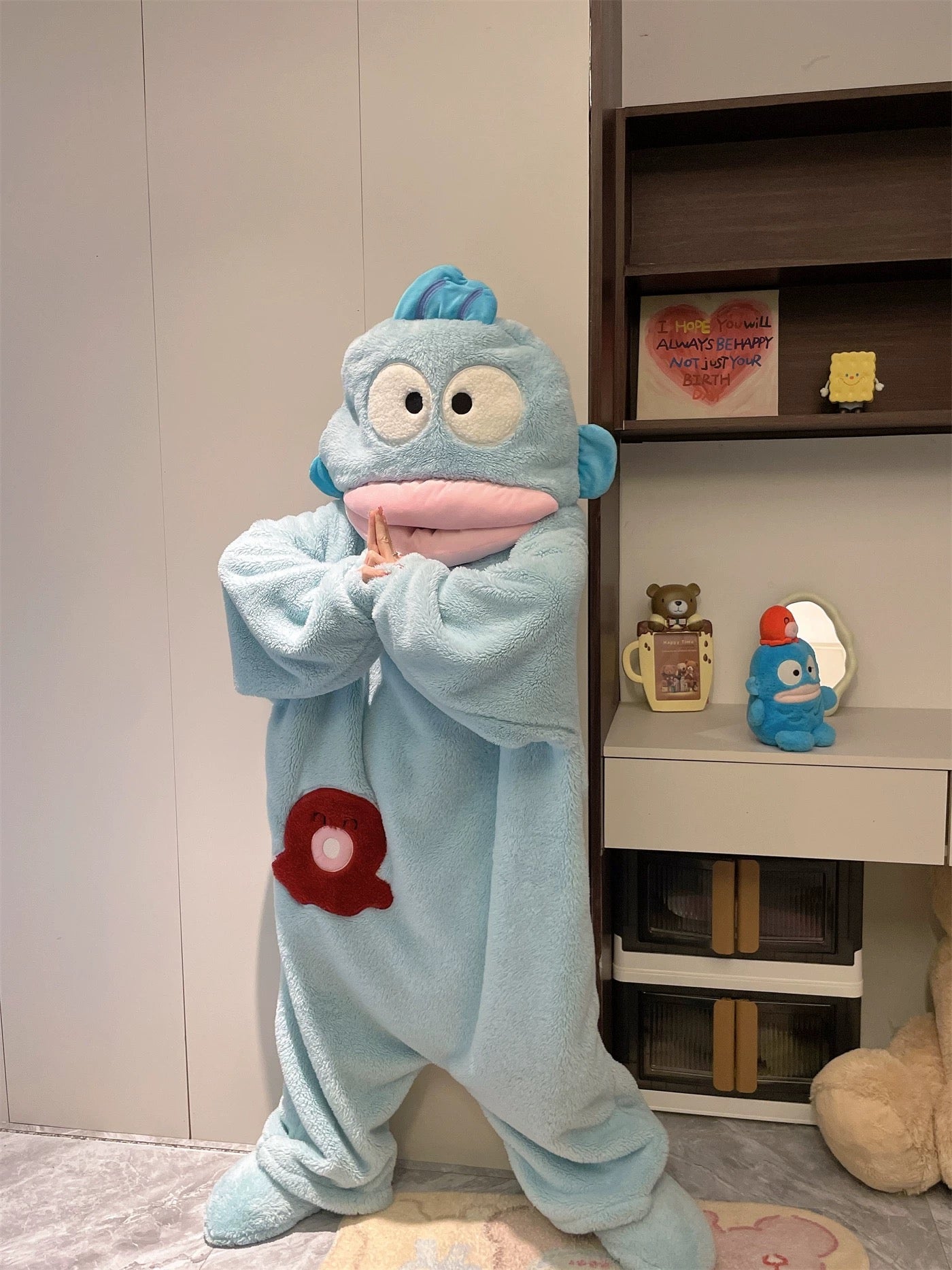 Fish Onesie Pajamas - Cute Plush Fleece Sleepwear for Adults & Teens