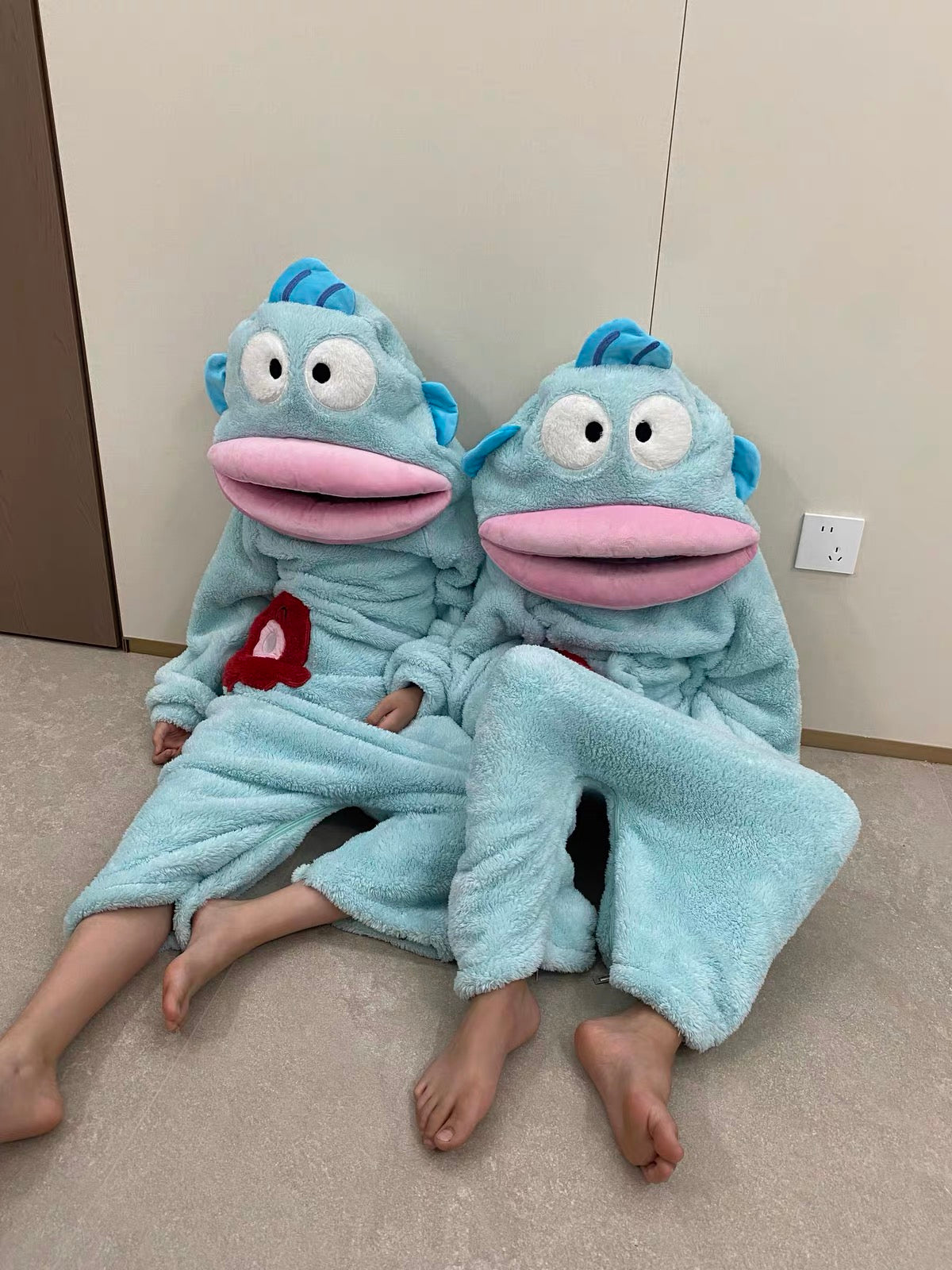 Fish Onesie Pajamas - Cute Plush Fleece Sleepwear for Adults & Teens