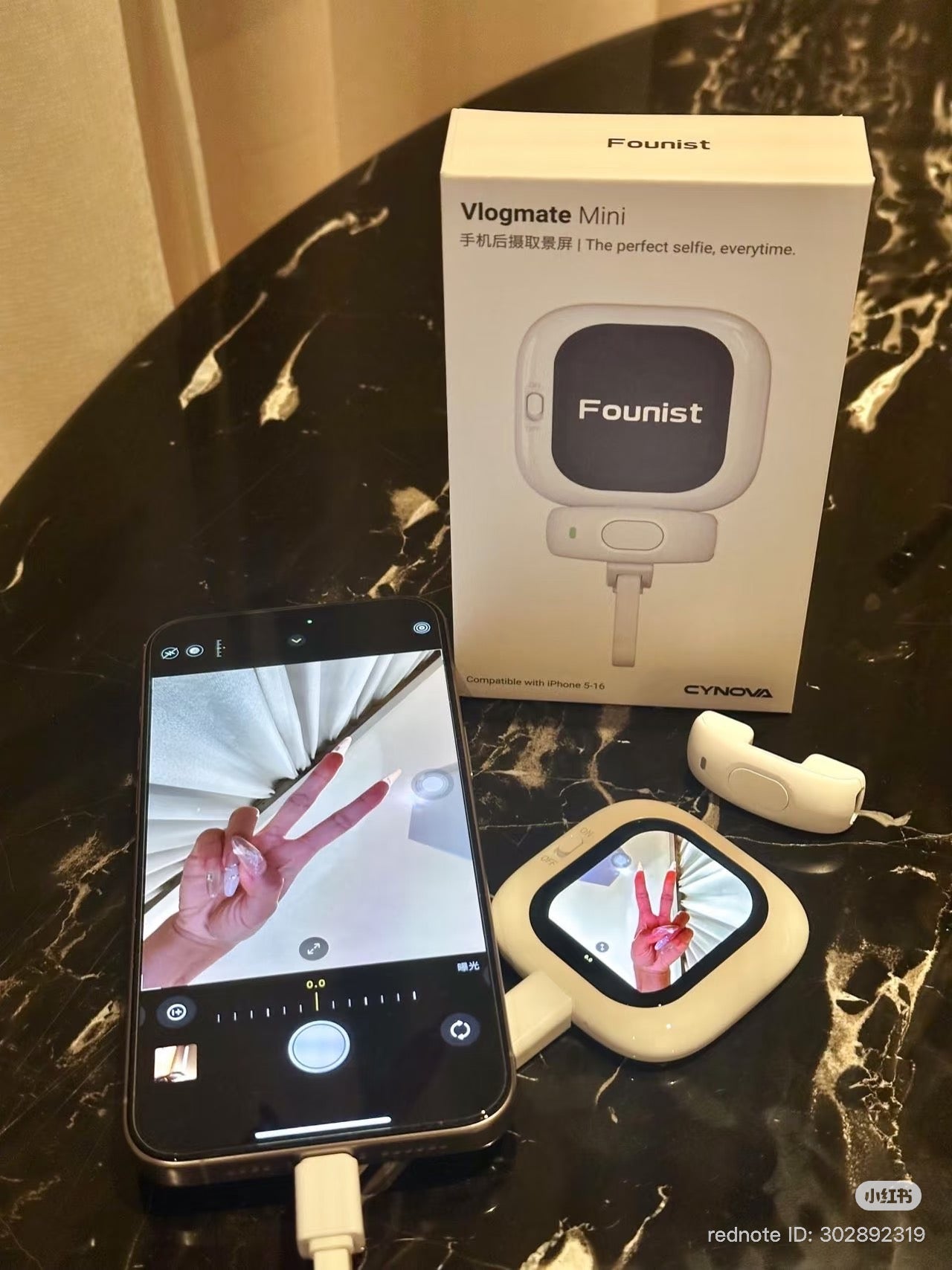 Founist Mini Magnetic Back Screen for iPhone 5-17 – Vlog & Selfie Display Tool