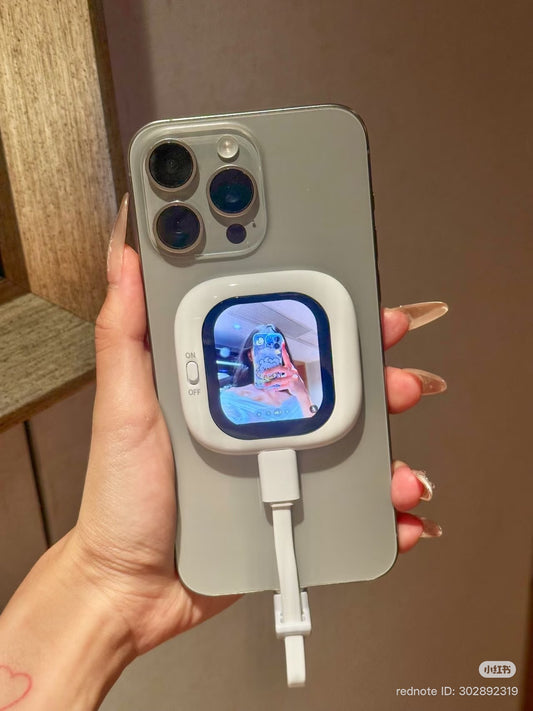 Founist Mini Magnetic Back Screen for iPhone 5-17 – Vlog & Selfie Display Tool