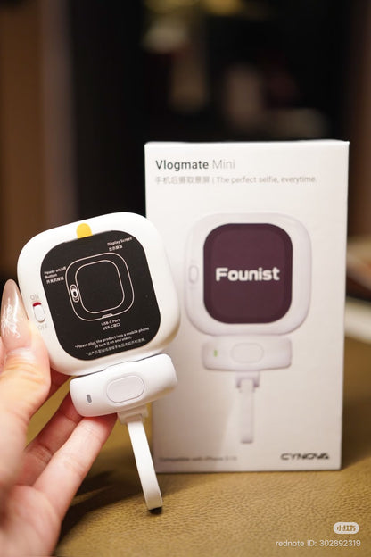 Founist Mini Magnetic Back Screen for iPhone – Vlog & Selfie Display Tool for iPhone 5-17 | Content Creator Accessory