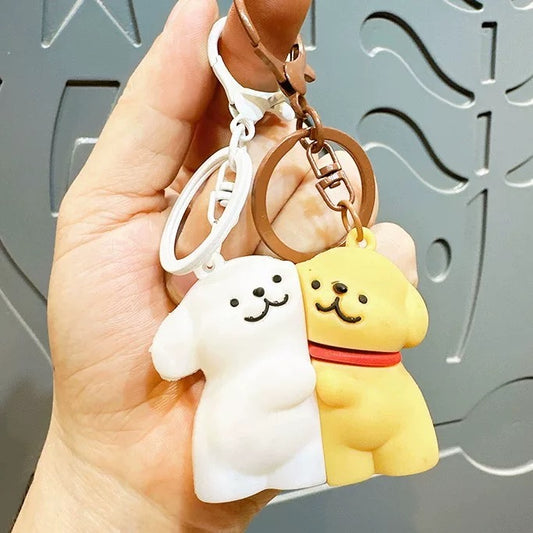 Magnetic Couple Keychain Set - Kissing Dogs His & Hers Valentine's Gift