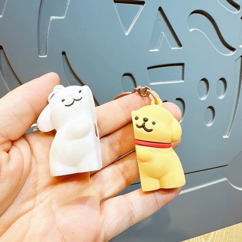 Magnetic Couple Keychain Set - Kissing Dogs His & Hers Valentine's Gift