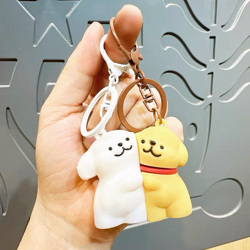 Magnetic Couple Keychain Set - Kissing Dogs His & Hers Valentine's Gift