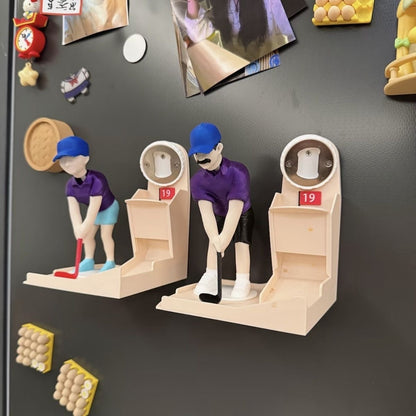 Novelty golfer fridge magnet, additional product photo