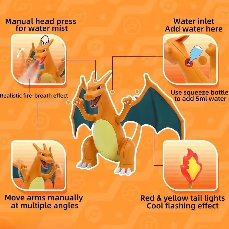Pokemon Charizard & Eevee Light-Up Action Toy - Spray Mist Effect