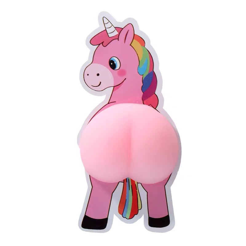 Unicorn Butt Door Stickers - Funny Anti-Collision Wall Decals
