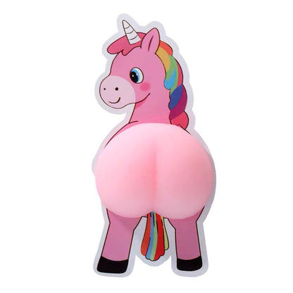 Unicorn Butt Door Stickers – Funny Anti-Collision Wall Decals for Home, Kids Room & Office