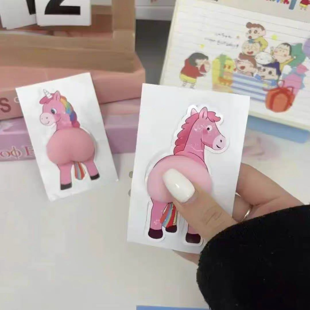 Unicorn Butt Door Stickers - Funny Anti-Collision Wall Decals