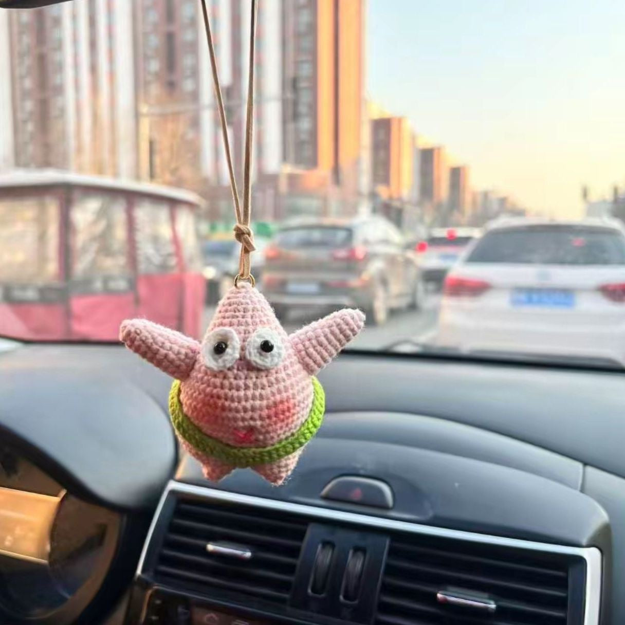 SpongeBob Handmade Crochet Pink Starfish Keychain