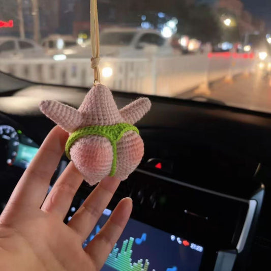 SpongeBob Handmade Crochet Pink Starfish Keychain