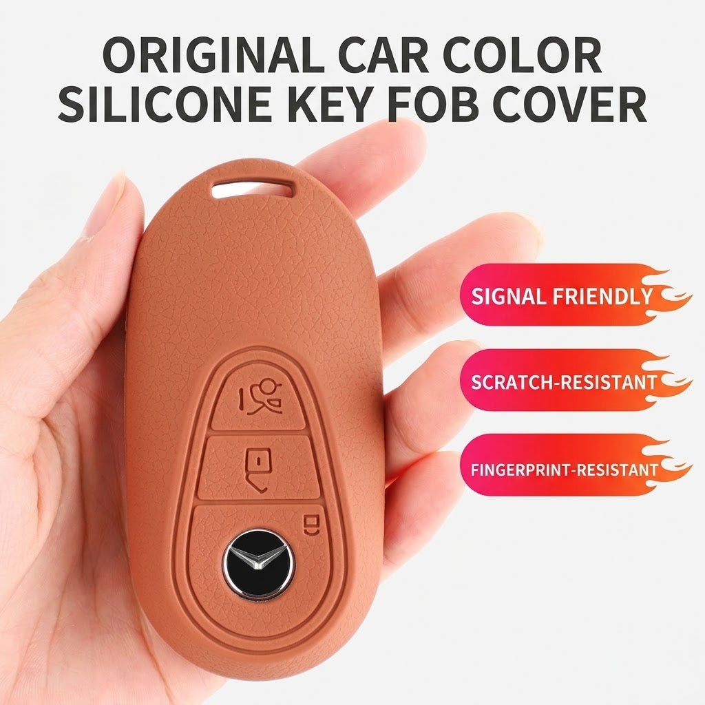 Cute Cartoon Face Silicone Key Cover