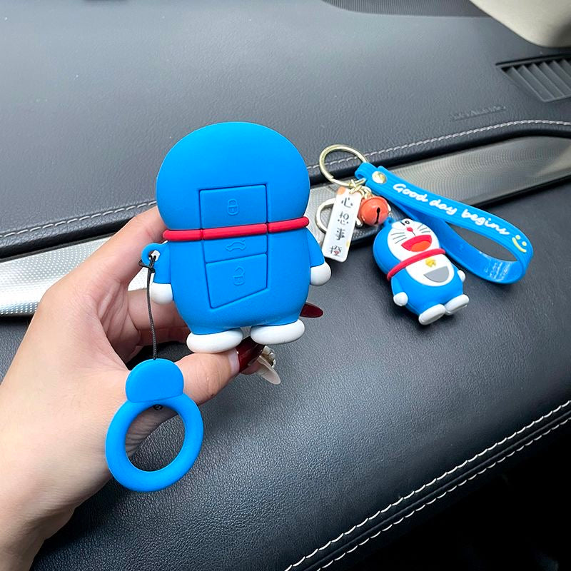 Cute Blue Car Keychain cover