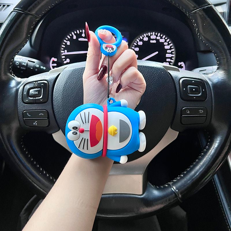 Cute Blue Car Keychain cover