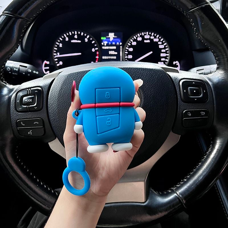 Cute Blue Car Keychain cover